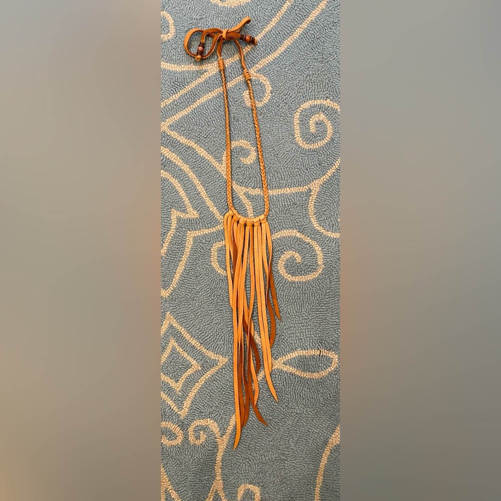 Leather Fringe Necklace